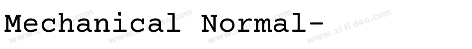 Mechanical Normal字体转换